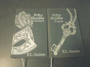 Fifty Shades Darker & Fifty Shades Freed By EL James Hardcover Books 2012 SIGNED - Picture 1 of 8