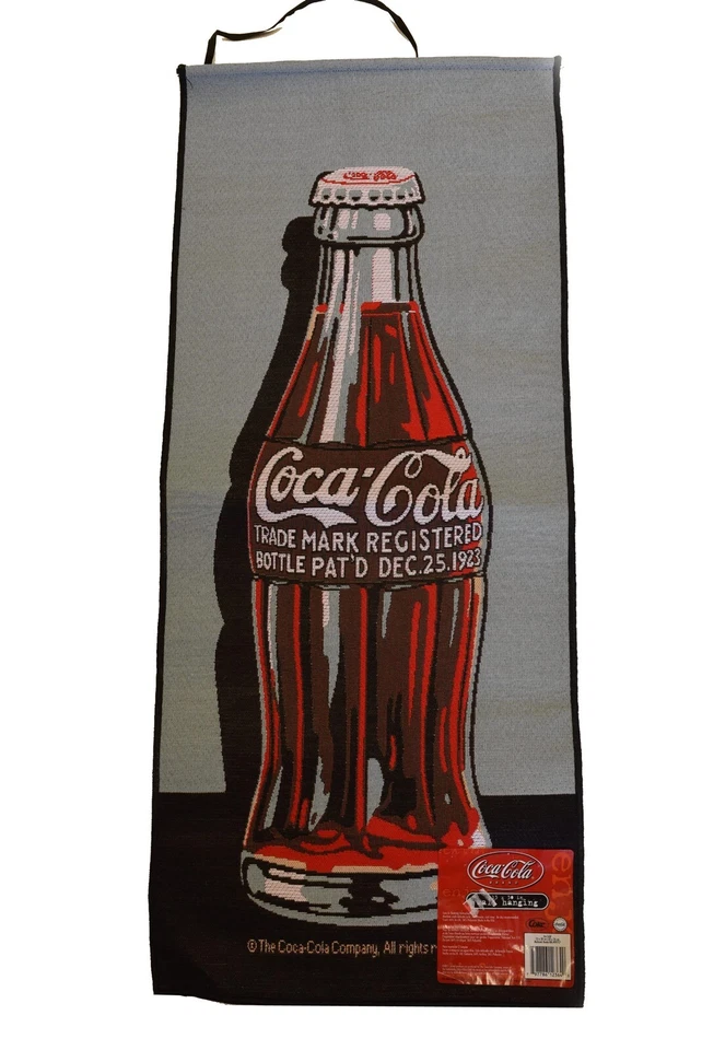 Coca Cola Tapestry Fabric Wall Hanging Banner 13 X 30 Coke Bottle Ice Cold
