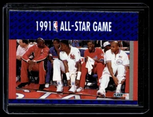 1991-92 Fleer All-Star Game Michael Jordan Joe Dumars Patrick Ewing Bernard King - Foto 1 di 2