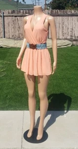 Womens Romper Peach - Picture 1 of 7