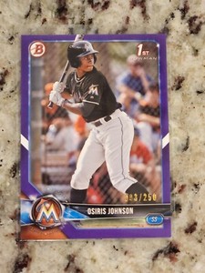 2018 Bowman Draft Purple /250 Osiris Johnson #BD-103