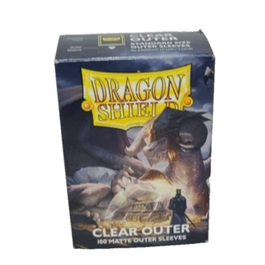 (100-Pack) Dragon Shield Outer Card Sleeves CLEAR OUTER MATTE - Standard Size - Picture 1 of 5