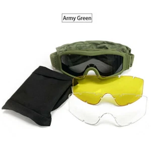 Taktische Schutzbrille Militärische Schießbrille 3 Linsen Airsoft Paintball de - Bild 1 von 16
