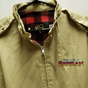 Vintage King Louie PRO FIT jacket tan w/ buffalo check Members Only style Large - Picture 1 of 11