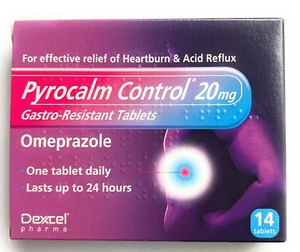 Pyrocalm Control Gastro-Resistant Omeprazole Tablets 20mg, 14 Tablets MultiBuy - Picture 1 of 15