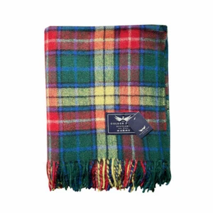 New BNWT Scottish Throw Large Wool Tartan Rug Modern Modern Buchanan Blanket - Picture 1 of 2