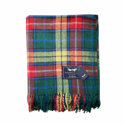 New BNWT Scottish Throw Large Wool Tartan Rug Modern Modern Buchanan Blanket - Image 1 of 2