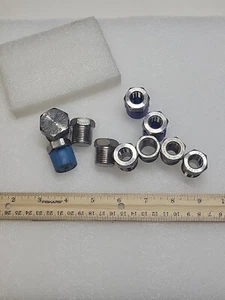 Plugs Bushings Ss316 1/2" 1/4" Large Mixed Lot Of 10 - Picture 1 of 3