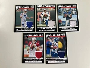 2007 Topps Football Performance Highlights relic set of 10 - Picture 1 of 2