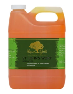 32 Oz Premium Liquid Gold St.John's Wort Herbal Oil Pure Organic Skin Hair Nail - Picture 1 of 5