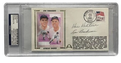 KEN KELTNER & LOU BOUDREAU Signed Autographed First Day Cachet Envelope PSA/DNA - Image 1 of 2