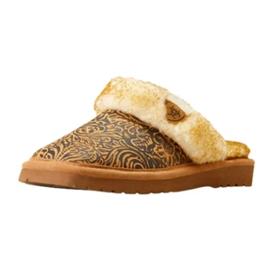 AR3796 Ariat Mujer Jackie Puntera Cuadrada Pantuflas en En relieve - Marrón NUEVO - Imagen 1 de 10