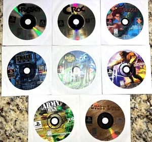PlayStation 1 PS1 Solo Disco Lote 8 Juegos Buenos Títulos Paquete Croc Frogger WWF - Imagen 1 de 1