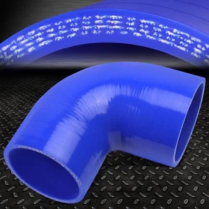 2.75-3"3-PLY 90 DEGREE ELBOW TURBO/INTAKE/INTERCOOLER SILICONE REDUCER HOSE BLUE - Picture 1 of 7