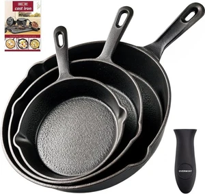 Padella in Ghisa Pre-stagionato - Pentola Utensili da Cucina con Manico per Inte - Foto 1 di 9