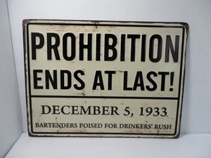 VERBOT ENDET Blechschild Wanddeko für Mancave, Höhle oder Spielzimmer Barkeeper - Bild 1 von 12