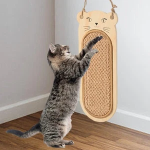 Wall Cat Scratcher Ornament Wall Mounted Pet Gift Hanging Cat Scratching Mat - Picture 1 of 7