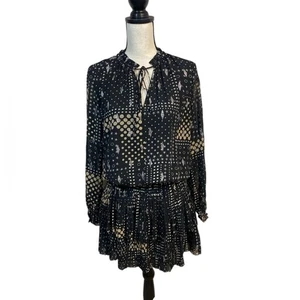 Current Air Black Celestial Print Mini Dress Small - Picture 1 of 8