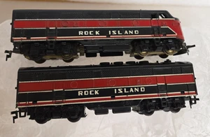 MARX HO SCALE ROCK ISLAND POWERED A UNIT AND UNPOWERED B UNIT - Picture 1 of 7