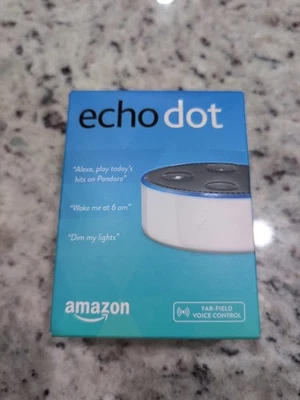 Amazon Echo Dot (2nd Generation) Smart Speaker w/Alexa White. New-Factory Sealed - Image 1 of 3