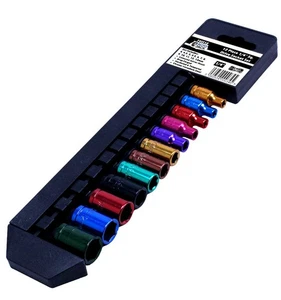 Juego de herramientas de 4-13 mm codificado por colores cromo vanadio juego de enchufes métricos de 1/4" Drive 12 piezas - Imagen 1 de 1