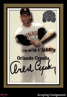 2000 Greats of the Game Autographs #NNO Orlando Cepeda AUTO GIANTS - Image 1 of 2