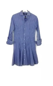 Gorgeous Ralph Lauren Polo Designer Stripe Shirt Dress Size 8 - Picture 1 of 4