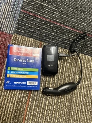 Teléfono Celular LG 440G - 440GB Negro (TracFone) Prepago con CABLE DE TARJETA Abatible Foto 1 de 3
