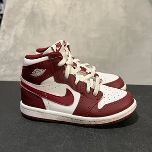 Scarpe Nike Air Jordan 1 Mid bambino taglia 10C bianche team rosse sneakers FD1413-161 - Foto 1 di 9