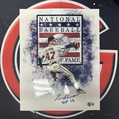 Tom Glavine Autographed Atlanta Braves Inscribed 11x14 Photo Beckett BAS - Image 1 of 3