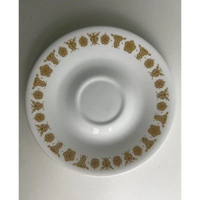 Corelle Mariposa Platillo Dorado Patrón Floral Blanco Cerámica Repuesto 6 1/4" Foto 1 de 4