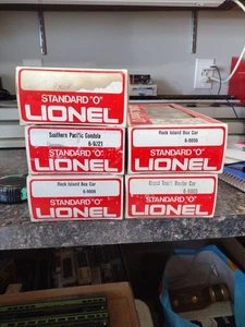 O Standard "O" Lionel Cars Grand Trunk (2), Rock Island (2), Southern Pacific - Picture 1 of 2
