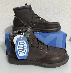 Botas clásicas Hey Dude Bradley para hombre talla 12 marrón repelente al agua 42067-255 NUEVAS - Imagen 1 de 11