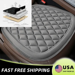 Gray Car Seat Cushion Memory Foam Breathable Seat Pad Mat Cover Non Slip Bottom - Picture 1 of 14