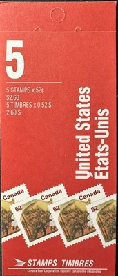 Canada stamp booklet pane of 5 #1366a Gravenstein Apple MNH - Image 1 of 2