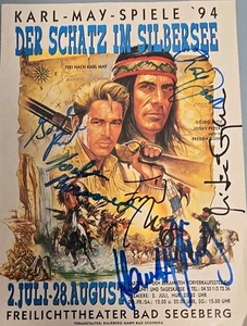 Autogramm Konvolut Original Karl May Spiele 1994 - Goyko Mitic - Freddy Quinn - Bild 1 von 3