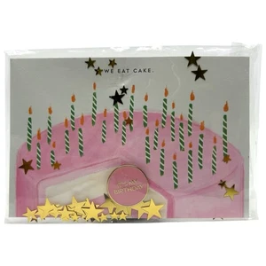 Kate Spade New York It's My Birthday Gold and Pink Pin Brooch Jewelry Card New - Picture 1 of 2