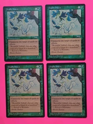 Magic the Gathering MTG Alliances DEADLY INSECT (Bird)  X 4 LP/EX  C 1996! - Image 1 of 2