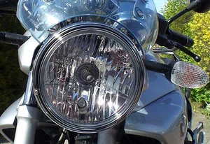 Chrom Klarglas Scheinwerfer H4 BMW R 1100 R R1100R Facelift Baujahr 1997-2001 - Bild 1 von 2