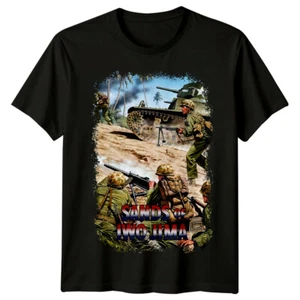 Sands of Iwo Jima (1950) Movie Poster Inspired T-Shirt Retro 80s Tee - Picture 1 of 17