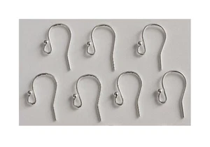 Earring Wires Fittings Fish Hook Ear Wires Stainless Steel French LKHK8 Silver - Picture 1 of 11
