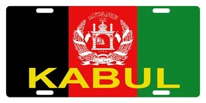 Afghanistan Flag License Plate Afghan Patriotic Emblem Kabul - Picture 1 of 2