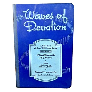 Vintage Hymnal Waves Of Devotion 1936 Gospel Trumpet Company Christian Worship - Imagen 1 de 13