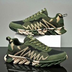 Mens Womens Camouflage Army Green Sports lace up Casual Running Sneakers Shoes 