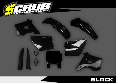 Kit carrocería plástico negro motocross Kawasaki KX125 KX250 1994 1995 Foto 1 de 4