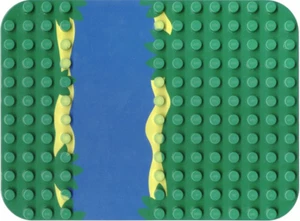 LEGO - Duplo, Baseplate 12 x 16 with River Pattern - Green - Picture 1 of 1