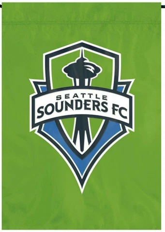 Seattle Sounders FC Premium Garden Flag Applique & Embroidered Banner Soccer MLS Cover