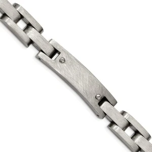 Stainless Steel Brushed and Polished Scratched Finish 8.5 inch Chain - Picture 1 of 6