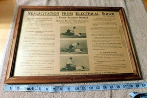 National ELECTRIC LIGHT Association Reanimation Elektroschock Poster HLW - Bild 1 von 17