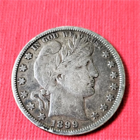 1899-P Barber Half Dollar XF Details Full Liberty Showing Nice Tone Great Strike Cover